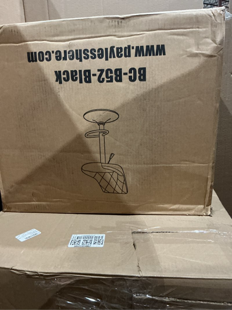 Condition photo showing As Is for (incomple, missing pieces)bestoffice counter height swivel bar stool (model bc-b52-black) ie