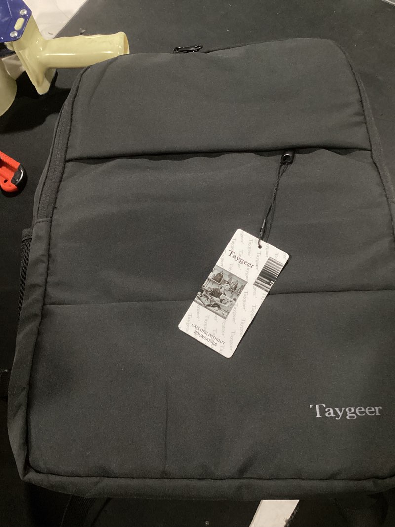 Condition photo showing New/Like New for taygeer travel laptop backpack for men women, airplane approved travel backpack suitcase with water bottle pocket, lightweight college 35l luggage bag 15.6inch laptop mochila gifts for business,black large black