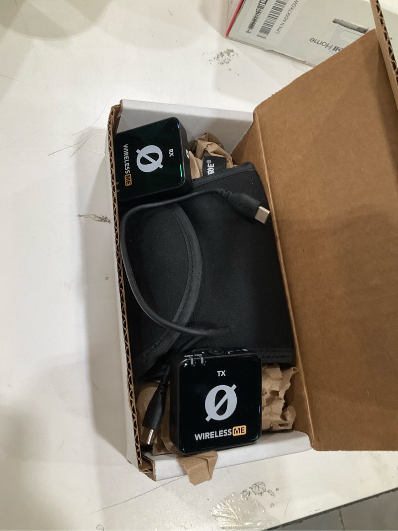 Condition photo showing As Is for røde wireless me ultra-compact wireless microphone system with built-in microphones, gainassist technology and 100m range for filmmaking, interviews and content creation, wireless me wime single