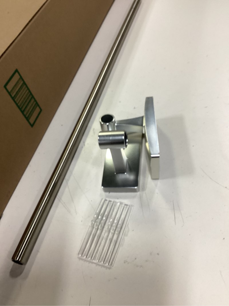 Condition photo showing Good Condition for Adhesive Adjustable Towel Bar, HOMOTEK Economical Self Stick Bathroom Towel Holders, Towel Rod Size from 12 Inch to 22 Inch Single Rack Hanger for Kitchen(1 Pack Brushed Stainless Steel)
