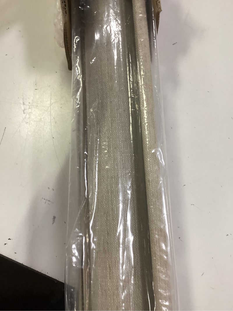 Condition photo showing Good Condition for persilux light filtering roller shades for window blinds,cordless,linen fabric,thermal insulated fabric uv protection shades for home,office,bedroom,door,light filtering-beige,17" w x 64" h 17"w x 64"h light filtering-beige