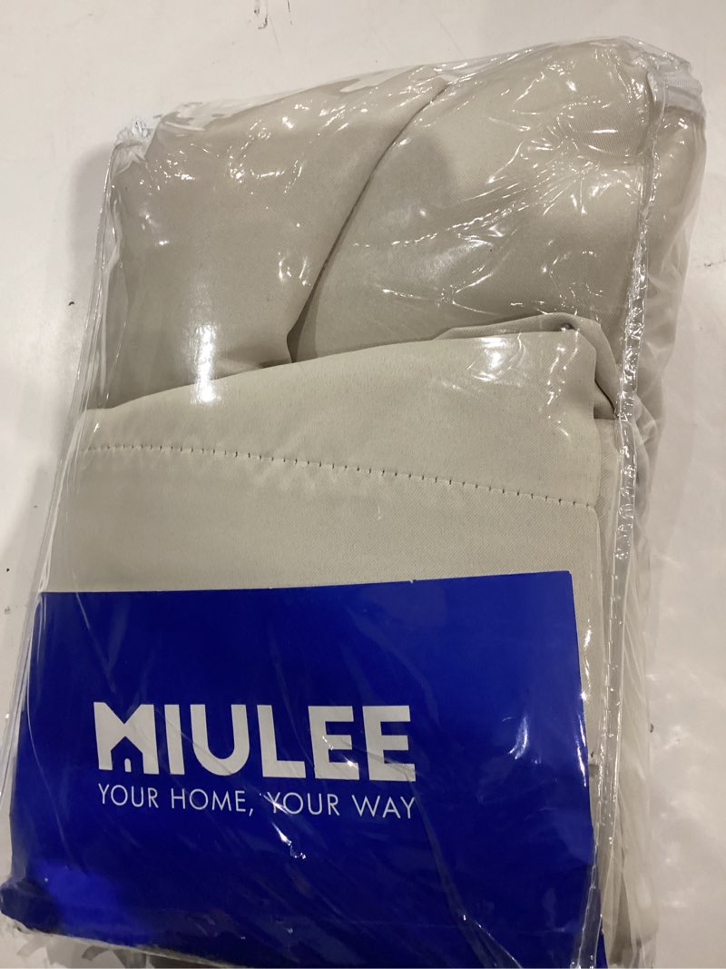 Condition photo showing Good Condition for MIULEE Back Tab Cream Beige Curtains 96 Inch Long 2 Panels Set for Living Room Bedroom, Ivory Rod Pocket/Pinch Pleated Light Blocking Thermal Insulated Room Darkening Floor to Ceiling Blackout Drapes Cream Beige 52"W x 96"L (Pack of 2)