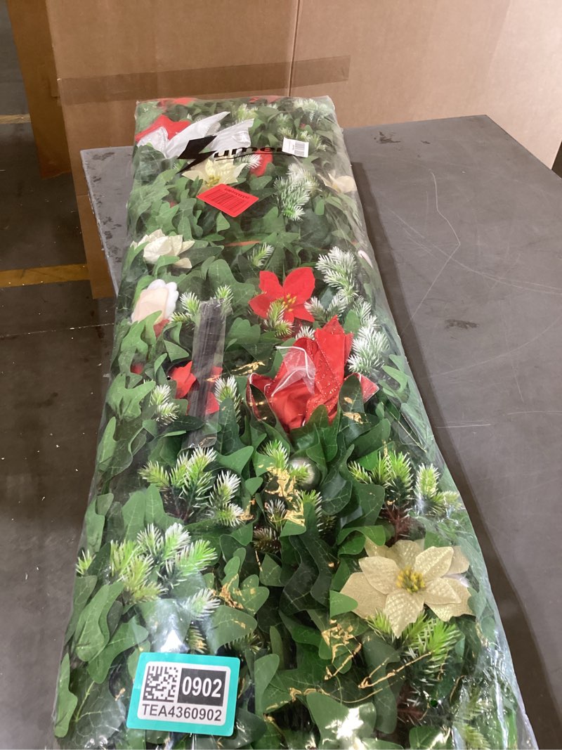 Condition photo showing New/Like New for sumery expandable fence privacy screen for balcony patio outdoor,decorative faux ivy fencing panel,artificial hedges (single sided leaves) (1, christmas-ivy) 1 christmas-ivy
