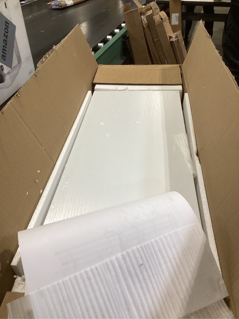 Condition photo showing Good Condition for Over-The-Toilet Storage Rack, 4-Tier Bathroom Organizer Shelf Over Toilet with Adjustable Shelf and Basket, Freestanding Space Saver Bathroom Shelves Above Toilet for Room (Pure White)