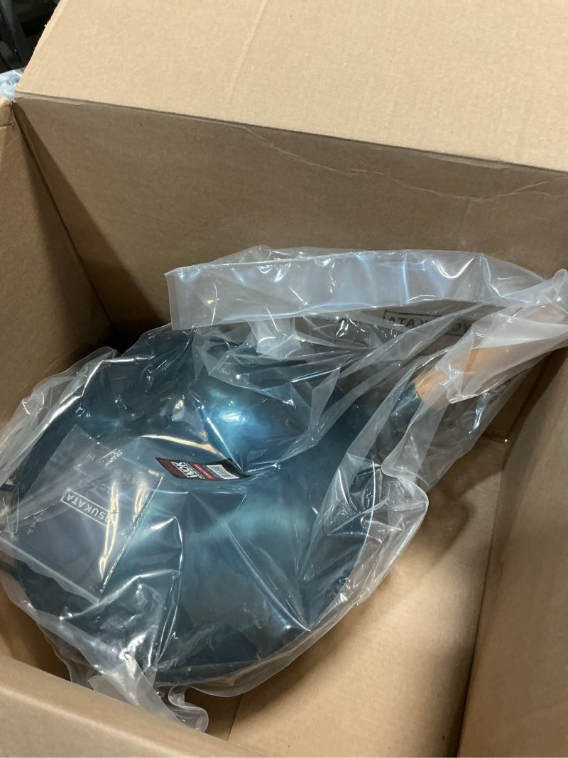 Condition photo showing New/Like New for yosukata 14” round bottom carbon steel wok pan – blue pre-seasoned pow wok for stir fry, bbq & camping – traditional japanese & chinese cookware – compatible with gas stoves & open fire only 14 inches blue