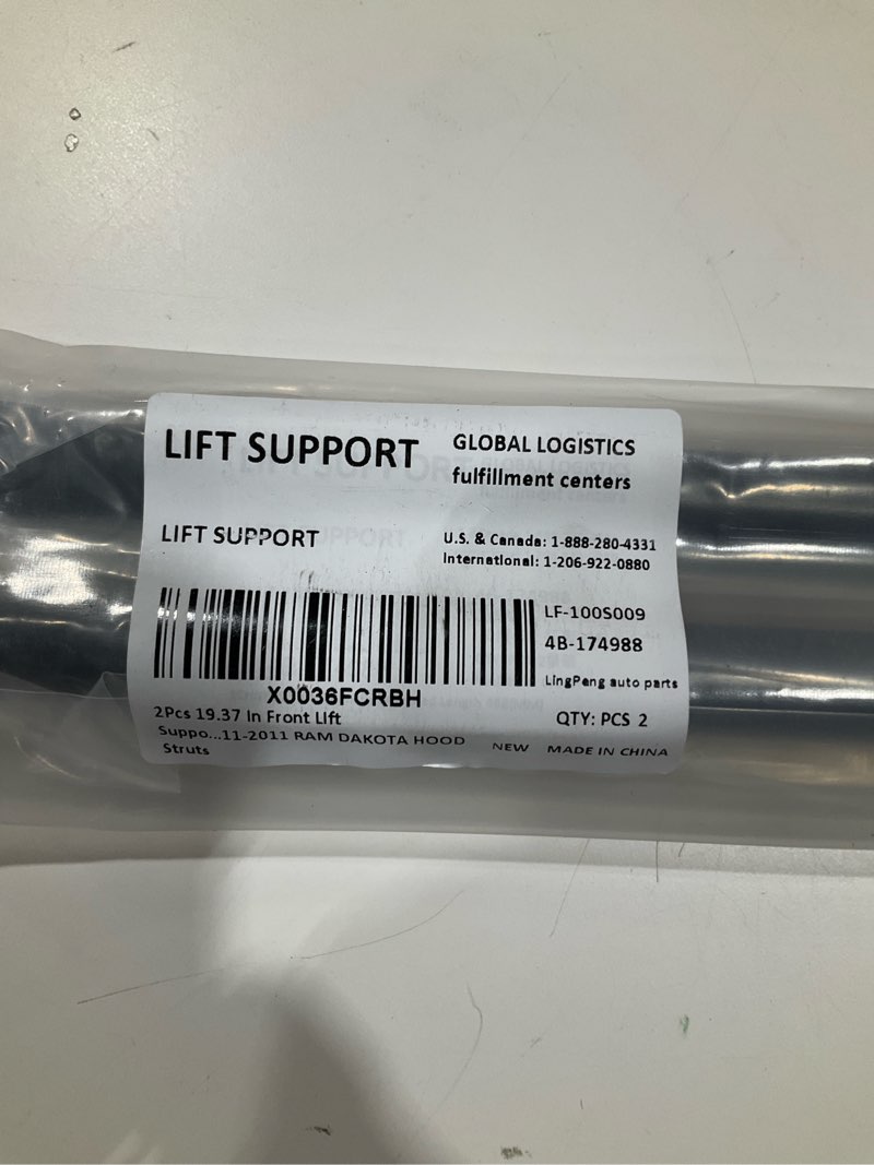 Condition photo showing New/Like New for Set of 2 Front Lift Supports 19.37in Heavy Duty Gas Struts Replacement