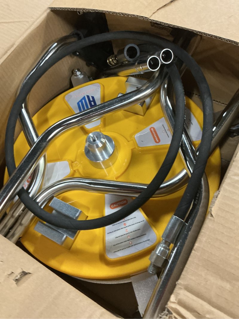 Condition photo showing Good Condition for ridge washer power washer surface cleaner, 16.5 inch surface cleaner with dual handle, pressure washer surface cleaner with 4 wheels for cleaning driveways, sidewalks, patios, decks, 4000 psi 16.5" pressure washer surface cleaner