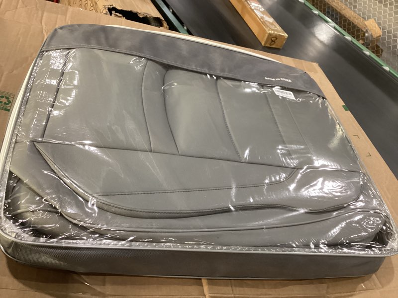 Condition photo showing Good Condition for NS YOLO Leather Car Seat Covers Full Set,Universal Fit for Most Cars,SUVs and Sedans,Waterproof Luxury Leatherette Cushions, 5 Seats Protectors (Grey, Full Set-5 Seats(Front and Rear)) Grey Full Set-5 seats(front and rear)