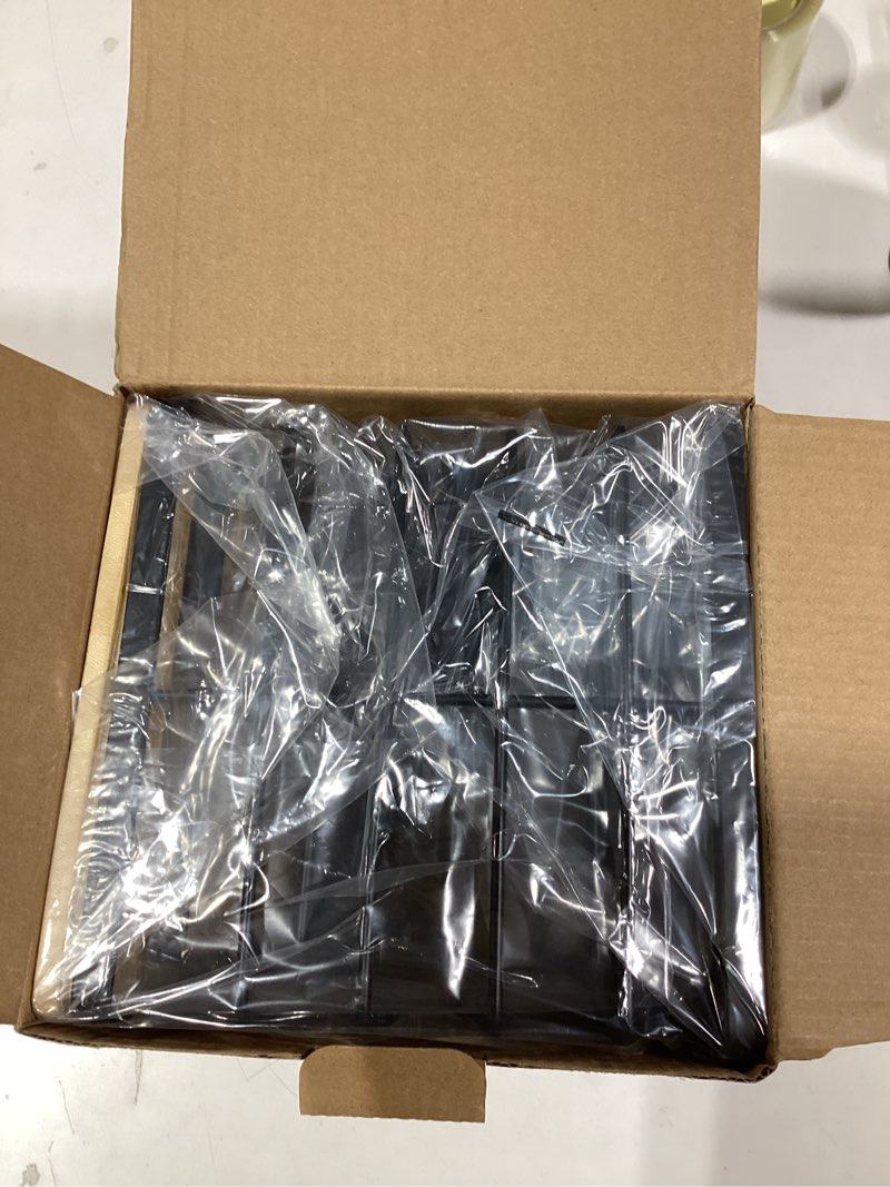 Condition photo showing Good Condition for Trash Bag Dispenser Holder for Kitchen 2 Pack Laundry Room Trash Bag Holder Wall Mount Garbage Bag Dispenser Stackable Roll Holder with Bamboo Top for Countertop, Under Sink Black 2 Pack