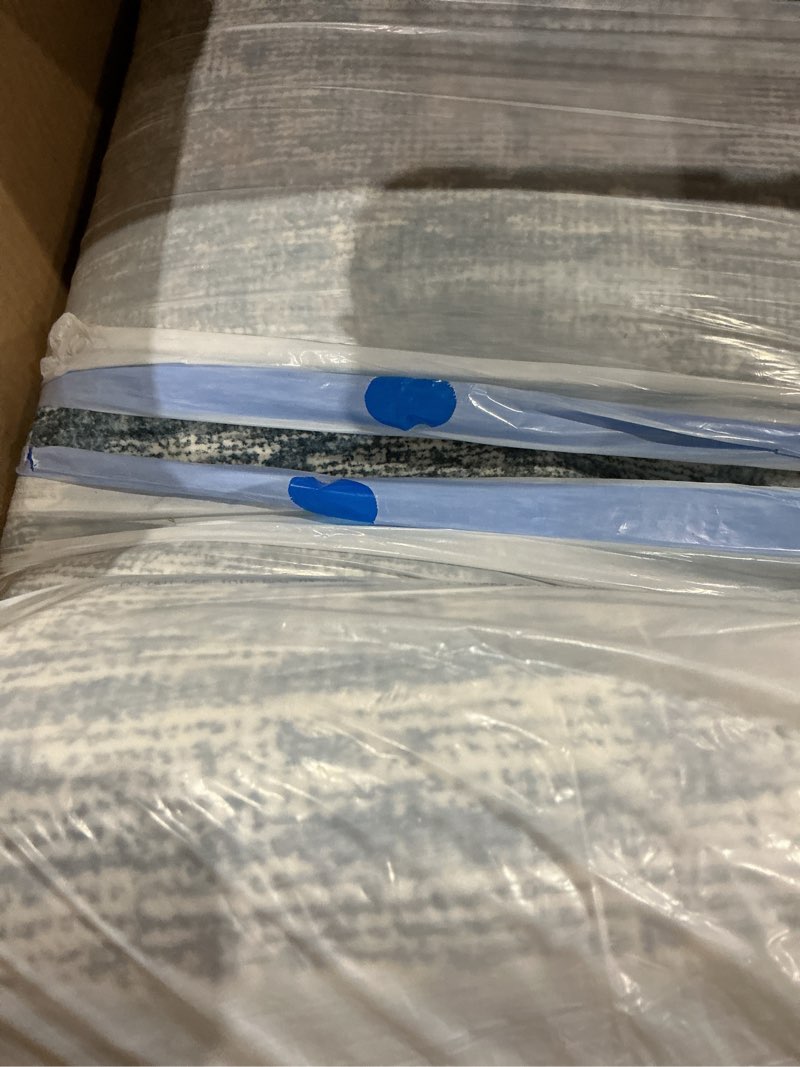 Condition photo showing Good Condition for 8x10 area rugs for living room rug washable: modern large rug for dining room bedroom carpet non slip 8 by 10 indoor abstract nursery home office blue grey blue/grey 8' x 10' (rectangular)
