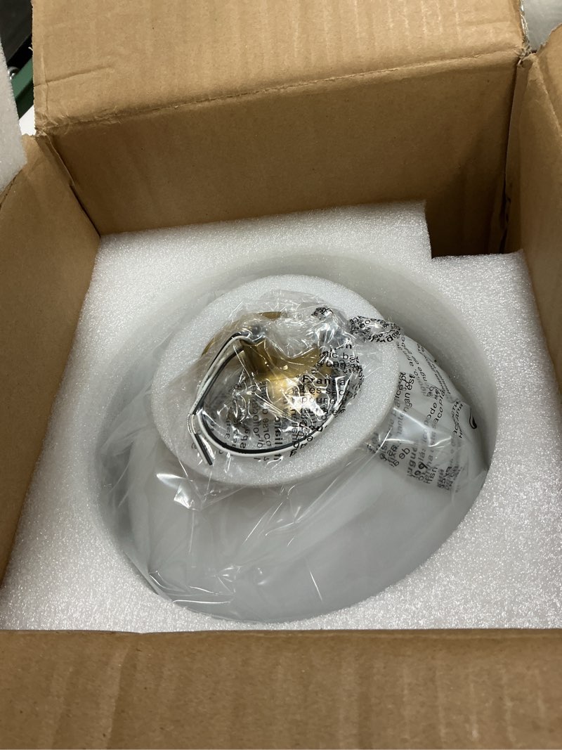 Condition photo showing Good Condition for 8 Inch Mid Century Ceiling Light Modern Semi Flush Mount Ceiling Light Fixture Globe Ceiling Light Fixture with Milk Glass Shade Brass Finish for Kitchen Island Hallway Living Room (Bulb Incl.) Gold 8 inch