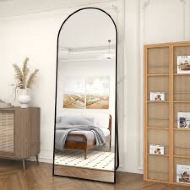 Arched Metal Oversized Full Length Mirrors Wall Mirrors with Stand