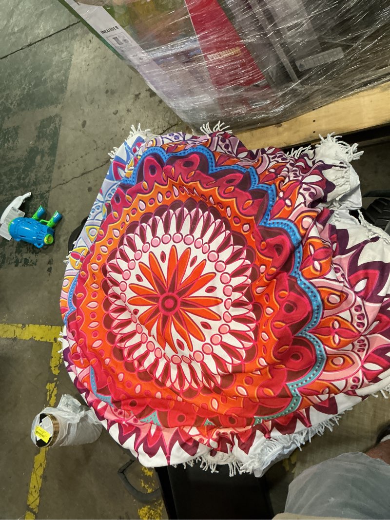 Condition photo showing Good Condition for bluescape 60” towel float – large round inflatable pool raft with plush towel top for extra comfort
