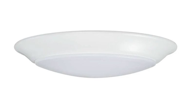 Project Source 8.75-in W White Ceiling Flush Mount