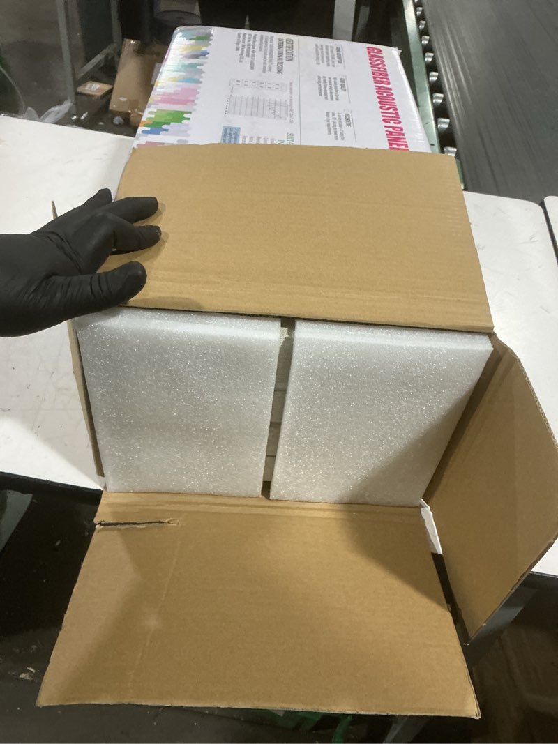 Condition photo showing Good Condition for umiacoustics 4 pcs acoustic panels with hanging brackets, 2” thick fiberglass sound proof panels removable for studios, office, home theater wall- linen 23.6" x 11.8"-4pcs linen