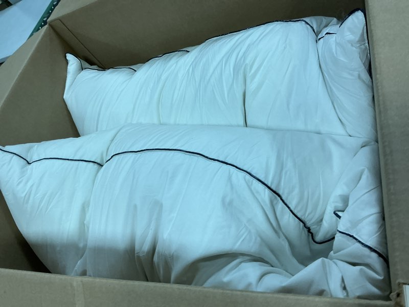 Condition photo showing Good Condition for pacific coast premium goose feather & down bed pillows king size 2-pack, hotel quality collection, firm support for side & back sleepers