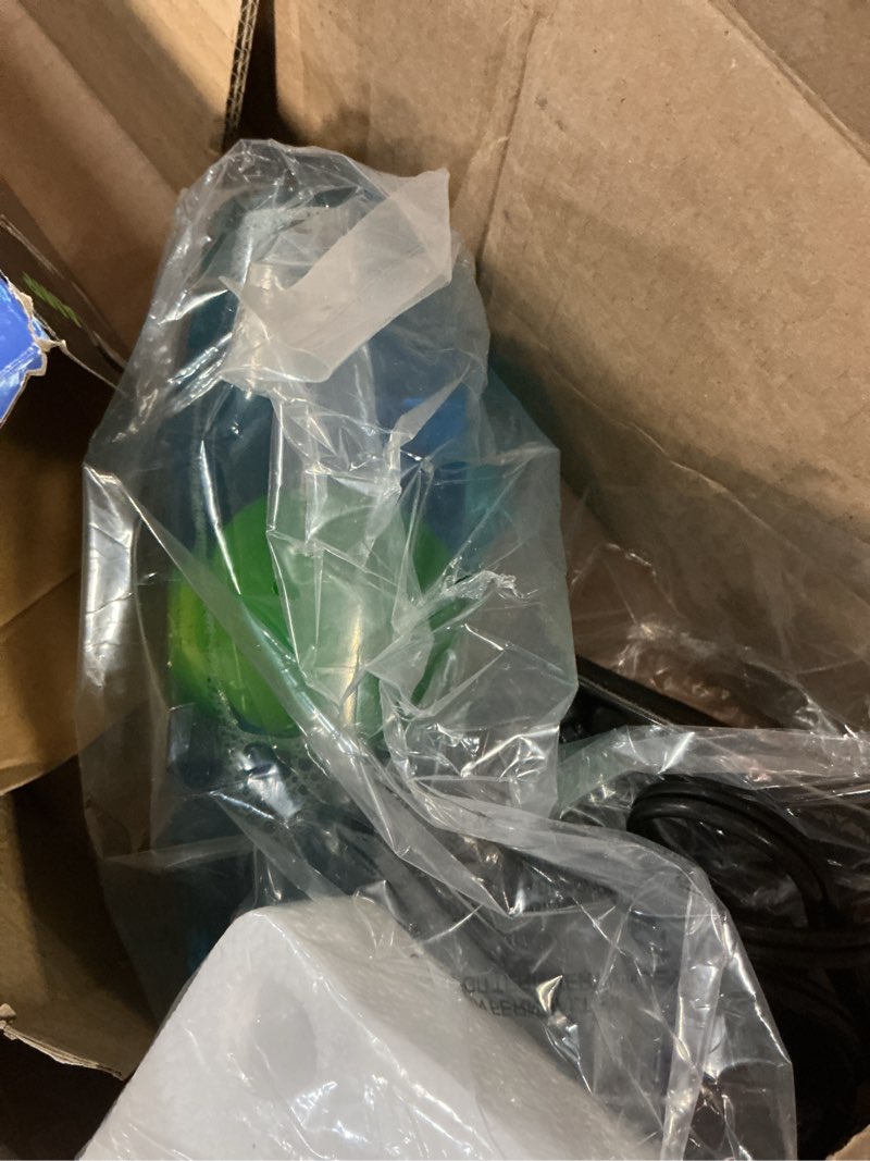 Condition photo showing As Is for JAMBO 16" Beautiful Lamp- Blue with Yellow/Green Wax, Relaxing Liquid Lamp for Living Room Office Bedroom Adults Teens Kids, Magma Light, Night Light Nightlight, Home Decor 16" Black Base, Blue Liquid, Yellow Wax