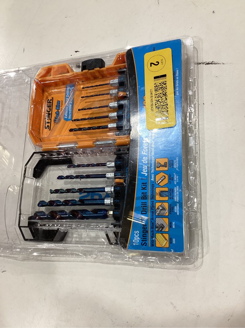 Condition photo showing Good Condition for spyder stinger mach-blue 10-piece assorted x high-speed steel jobber length twist drill bit set