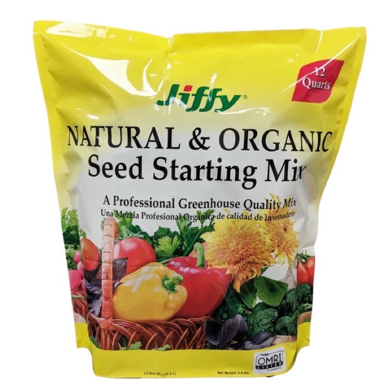 Jiffy Natural & Organic Seed Starter Mix, 12 QT