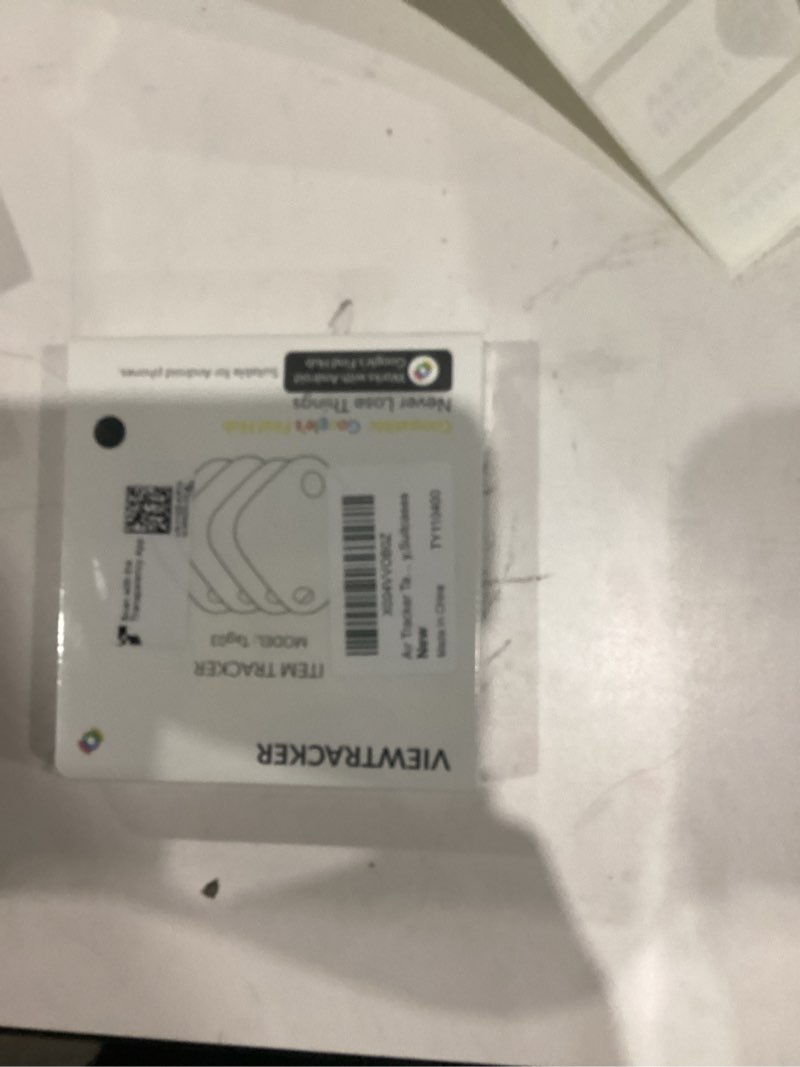 Condition photo showing New/Like New for Air Tracker Tags-4 Pack for Android, Bluetooth Tracker Works with Google’s Find Hub | Android Only | Replaceable Battery | Water- Resistance | Item Finder for Luggage, Wallet, Key,Suitcases