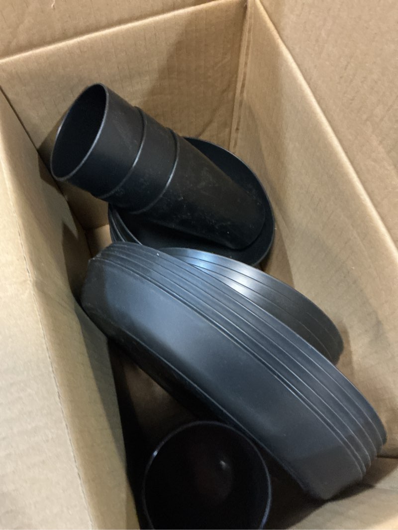 Condition photo showing Good Condition for ei 24pcs black wheat straw plates,wheat straw dinnerware set,plates and bowls sets,reuasble plate,unbreakable dinner plate heavy duty plastic for picnic outdoor activities dormitory kitchen 24pcs black wheat straw plates and bowls cups
