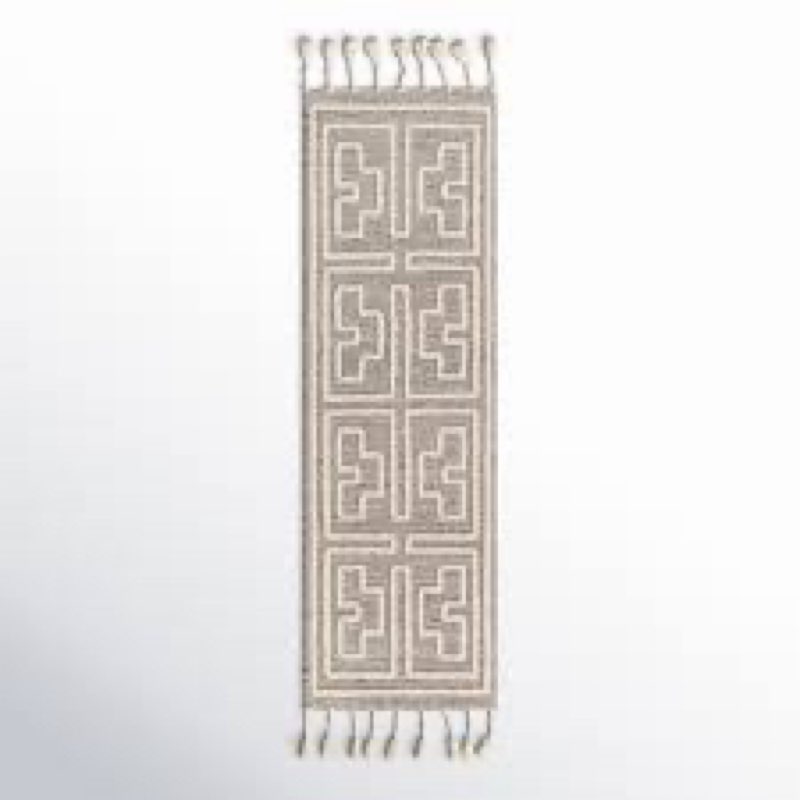 Rodriguez Handmade Flatweave Gray/White Area Rug Rug Size: Runner 2'6" x 8'