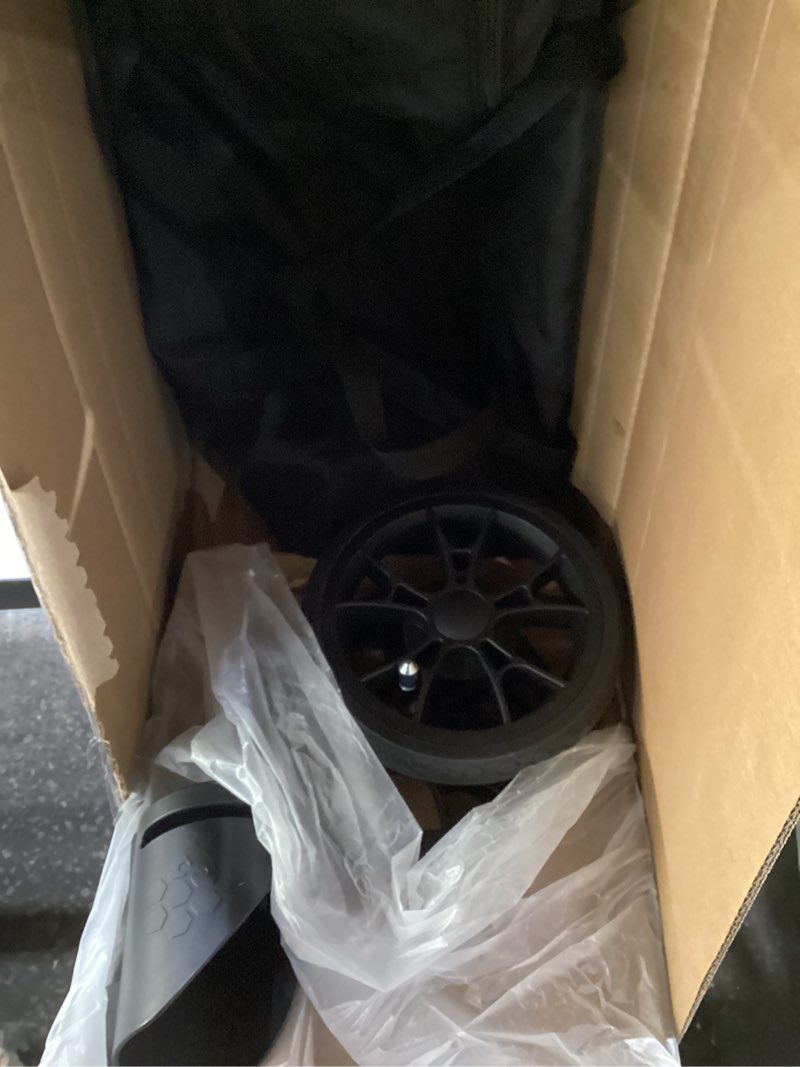 Condition photo showing New/Like New for Bombi B?bee V2 Lightweight Baby Stroller - Premium Vegan Leather, One-Hand Fold, Infinite Recline, Aircraft-Grade Aluminum Frame, XXL Canopy, and Ample Storage Umbrella Stroller - Onyx