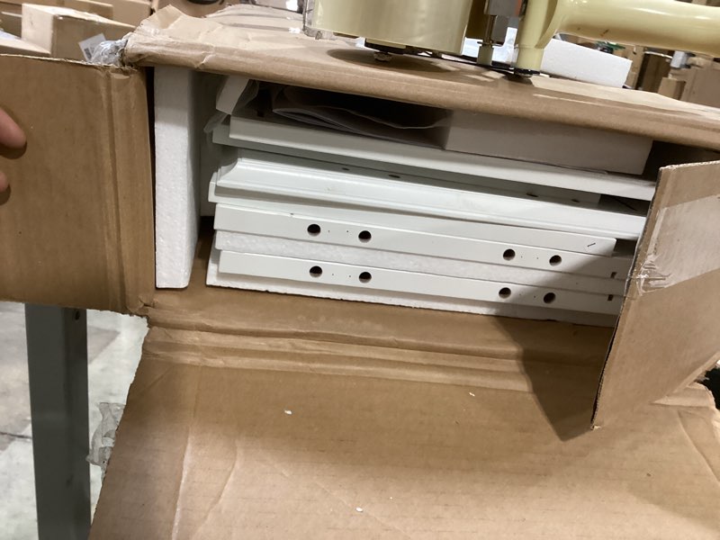 Condition photo showing Good Condition for choochoo bathroom floor cabinet, modern bathroom storage cabinet with 4 doors and adjustable shelves, freestanding cupboard for living room, white white 11.81"d x 23.62"w x 43.31"h
