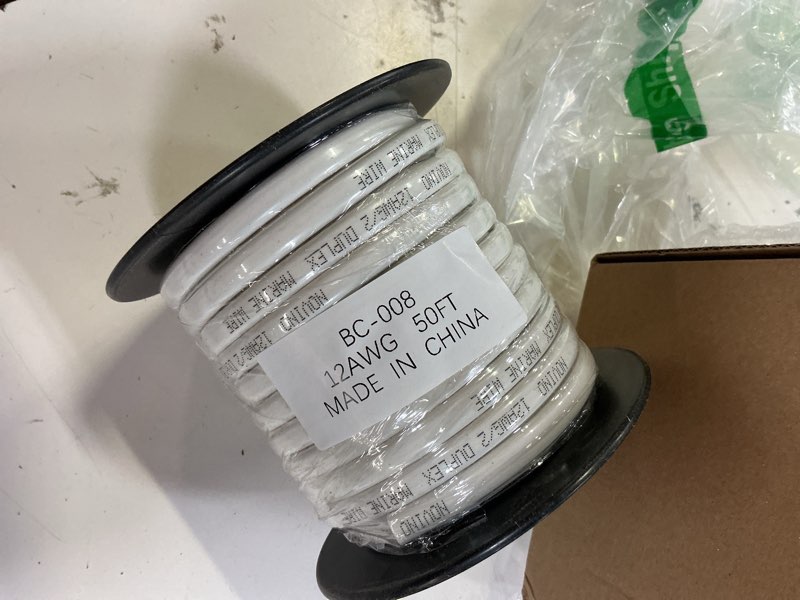 Condition photo showing New/Like New for 12 gauge marine wire 12 awg duplex marine grade wir,50ft tinned copper boat electrical cable for boat/automotive/rv/camper/trailer outdoor use 50 ft 12 gauge