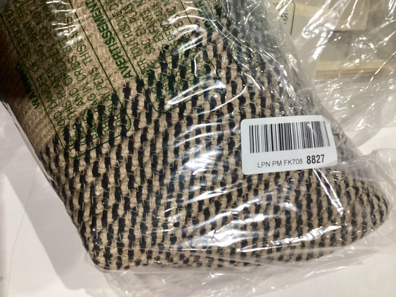 Condition photo showing Good Condition for Jute Rope Basket - 12"x12" Woven Plant Pot Cover, Boho Indoor/Outdoor Multifunctional Storage middile Brown and black