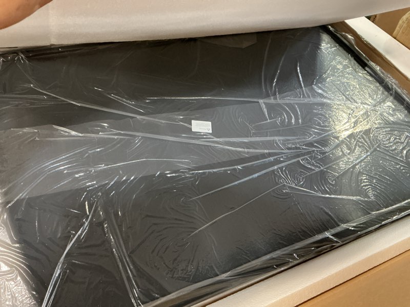 Condition photo showing Good Condition for bathroom vanity mirror for wall, 2 pack 36" x 24" metal framed rectangular bathroom wall mirror for over sink, hd shatterproof glass, hangs horizontally or vertically(black) matte black 36''x24''-2pcs