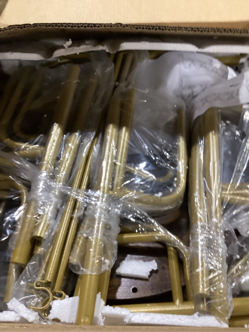 Condition photo showing New/Like New for 6 Tier Rotating Bookshelf Tower Round,74” Tall Spinning Bookshelf Tower Anti-Tipping Design,Metal & Wood Standing Revolving Bookcase Stackable Space Saving for Small Spaces,Study,Living Room,Bedroom Gold 6 Tiers