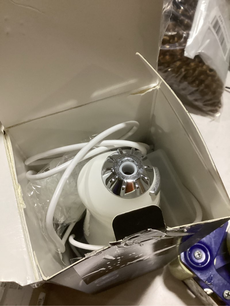 Condition photo showing As Is for h2ofloss water dental flosser portable dental oral irrigator with 5 modes, 6 replaceable jet tips, rechargeable ipx7 waterproof teeth cleaner for home and travel -300ml detachable reservoir (hf-6) white