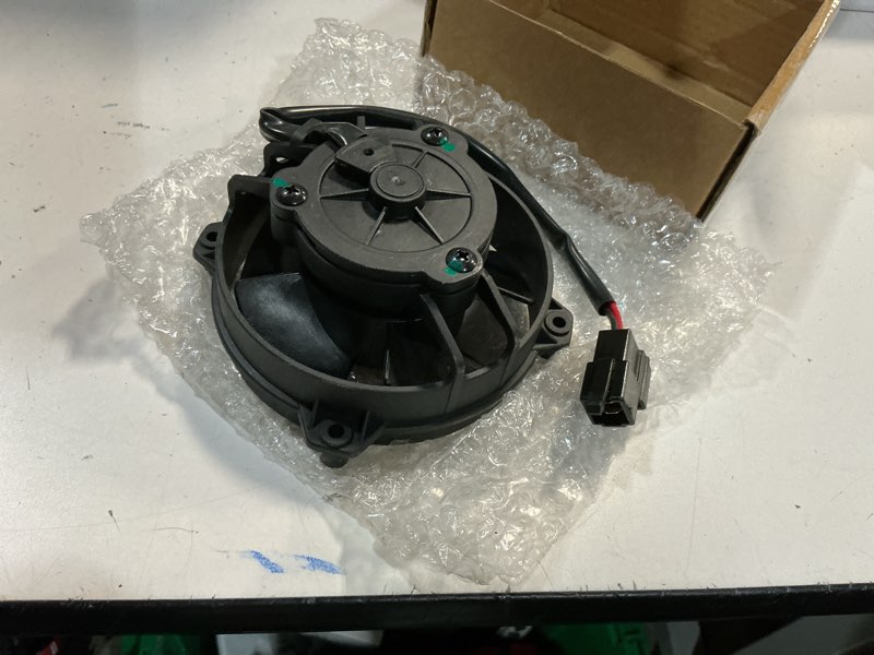 Condition photo showing New/Like New for 30103018 4" low-profile fan puller curved blades 12volt 140 cfm compatible with 2024 ktm hus*qv*ar*na ga*s tbi 2 4 stroke radiator cooling fan marking va32-a101-62a