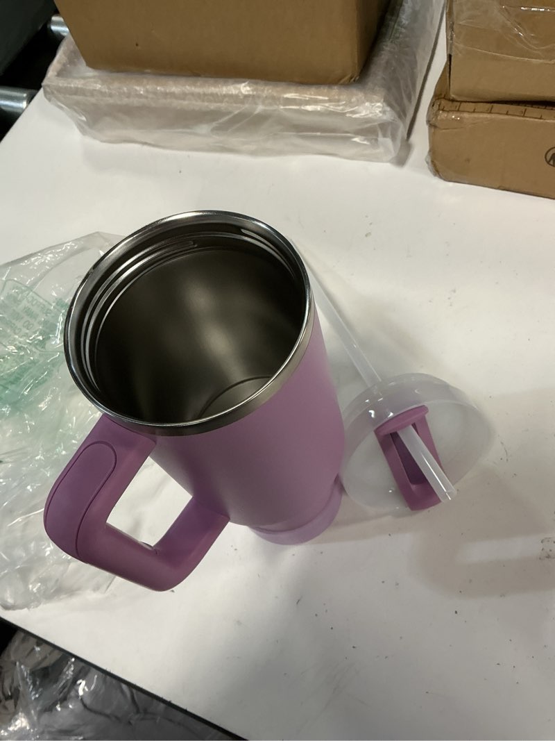 Condition photo showing Good Condition for stanley quencher h2.0 tumbler with handle and straw 40 oz | flowstate 3-position lid | cup holder compatible for travel | insulated stainless steel cup | bpa-free | lilac 40 ounces lilac