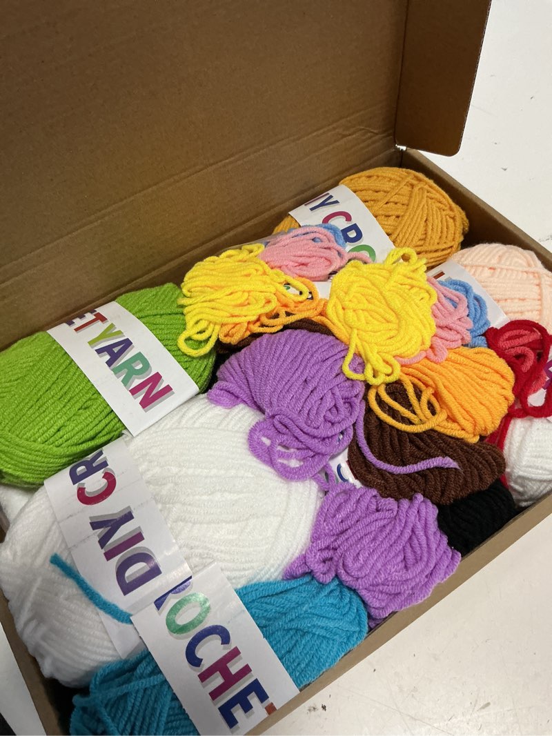 Condition photo showing As Is for kiecik 6pcs crochet kit for beginners, crochet animal kits?knitting kit for adults with step by step videos tutorials, knitting kit great birthday holiday gift, diy keychain pendants(set -02)