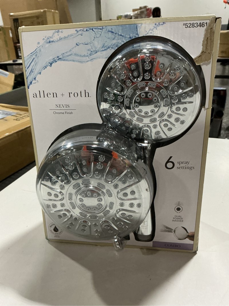 Condition photo showing Good Condition for allen + roth Nevis 6.0 -Spray Chrome 5-in Round Shower Head with Handheld Combo 1.8 GPM