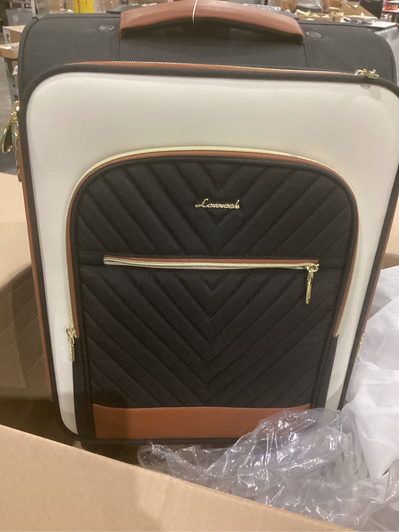 Condition photo showing Good Condition for lovevook carry on luggage 22x14x9 airline approved,20 inch carry-on suitcase for women,softside suitcases with wheels,rolling checked luggage with tsa lock,lightweight travel