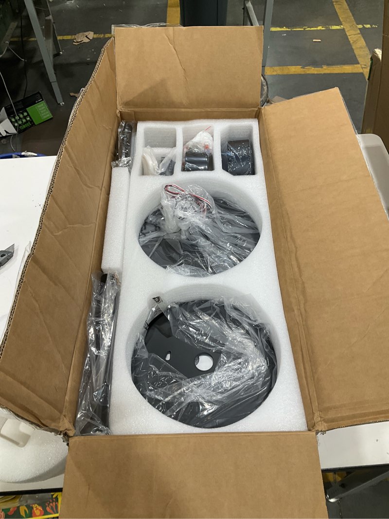 Condition photo showing Good Condition for fanbulous 56 inch ceiling fans with lights and remote, reversible 6 blades, dimmable, 3000k-6000k adjustable, outdoor ceiling fans for patios, large ceiling fan for indoor or covered outdoor-black black 56 inch