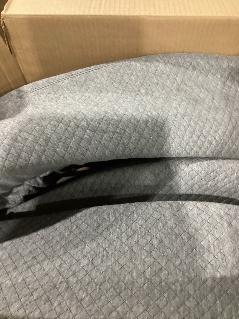 Condition photo showing Good Condition for vekkia king size bed wedge pillow for headboard/bed wedge gap filler/mattress gap filler/wedge pillow headboard to close the gap (0-6") between your headboard and mattress, (grey 76"x10"x7")