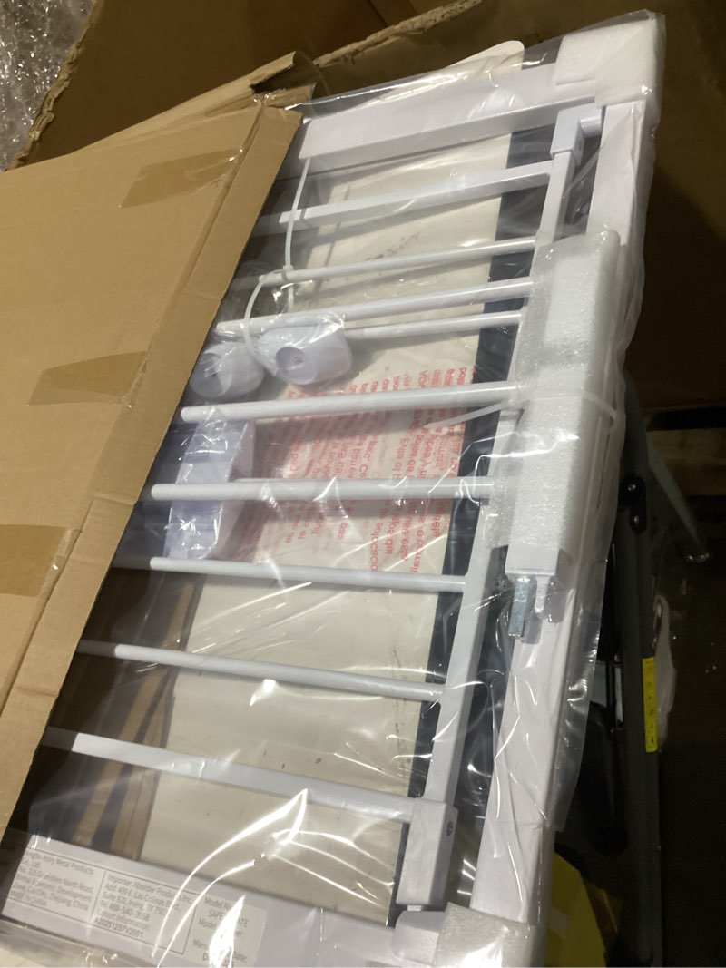 Condition photo showing Good Condition for cumbor 2 pack 29.7-40.6"(extensions included) baby gate for stairs, mom's choice awards winner-auto close dog gate for doorways, pressure mounted pet gate indoor, wide safety child gate for dog,white white 29.7-40.6"w x 30.5"h (2 pack )