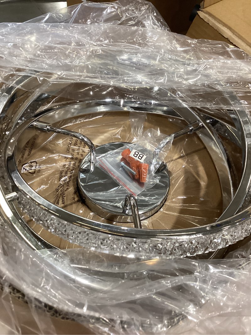 Condition photo showing Good Condition for allen + roth lucia 1-light 13-in polished chrome led flush mount light