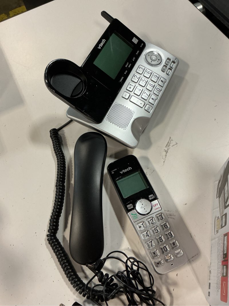 Condition photo showing As Is for vtech cs5249 corded/cordless answering system with extended range