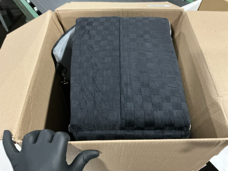 Condition photo showing Good Condition for dog car seats for small medium dogs up to 35lbs | elevated dog booster seat with detachable washable cover & cushion | memory foam pet car travel seat with safety belt and storage pockets (black grey) grey medium