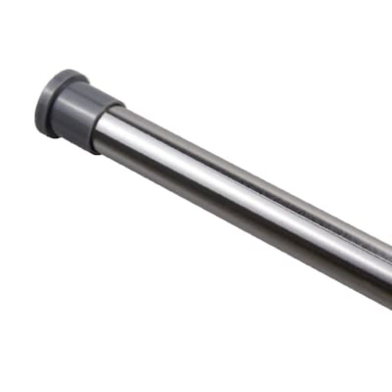 Style Selections 42-in to 72-in Brushed Nickel Tension Single straight Adjustable Shower Curtain Rod