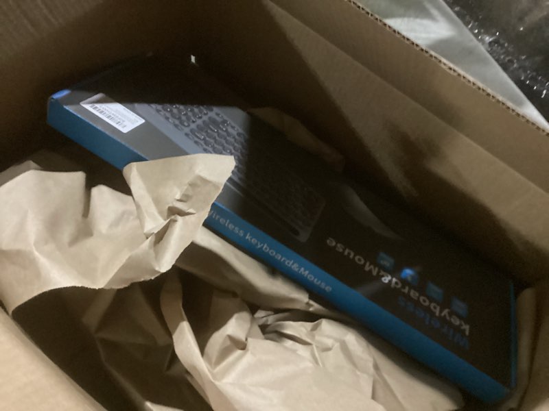 Condition photo showing New/Like New for wireless keyboard and mouse combo with phone tablet holder, rechargeable dual-mode (bluetooth 5.0 and 3.0 +2.4g) multi-device silent mouse for windows, ipad, tablet, macos,ios,android (gold)