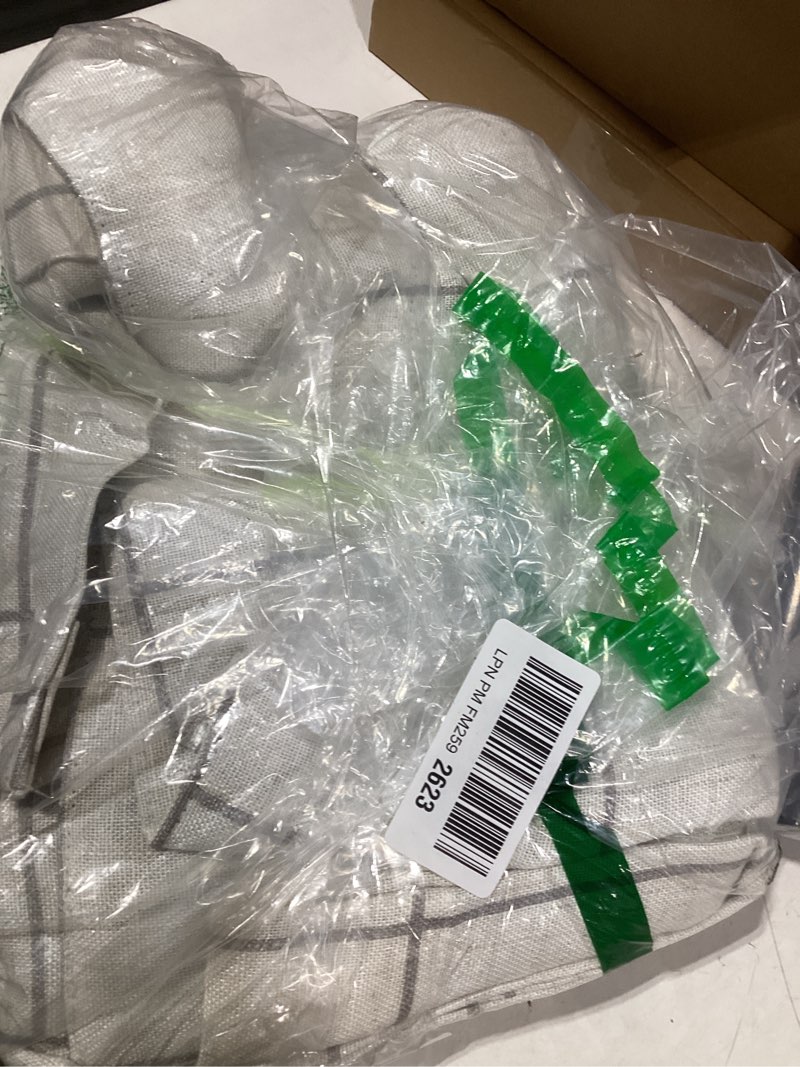 Condition photo showing Good Condition for Elrene Home Fashions Brighton Windowpane Plaid Blackout Window Curtain, Living Room and Bedroom Drape with Back Tab and Rod Pocket Tabs, 52"x108", Gray, 1 Panel 52"W x 108"L (Pack of 1) Grey