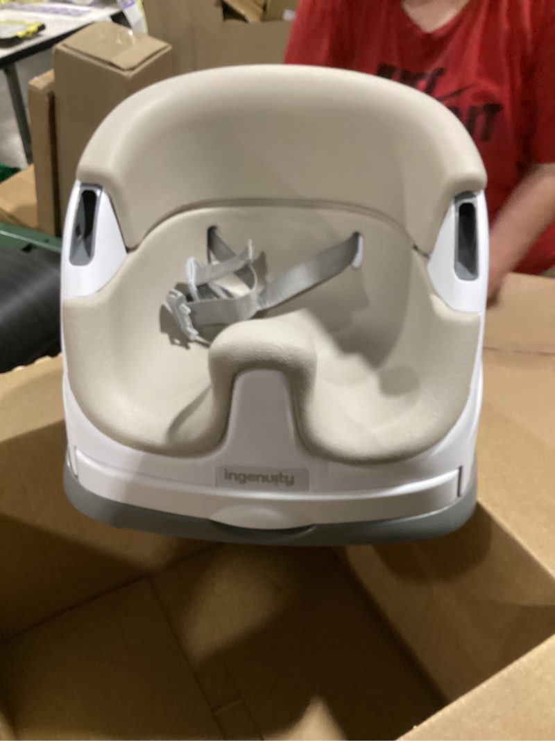 Condition photo showing Good Condition for incomplete ingenuity baby base 2-in-1 booster feeding and floor seat with self-storing tray - cashmere