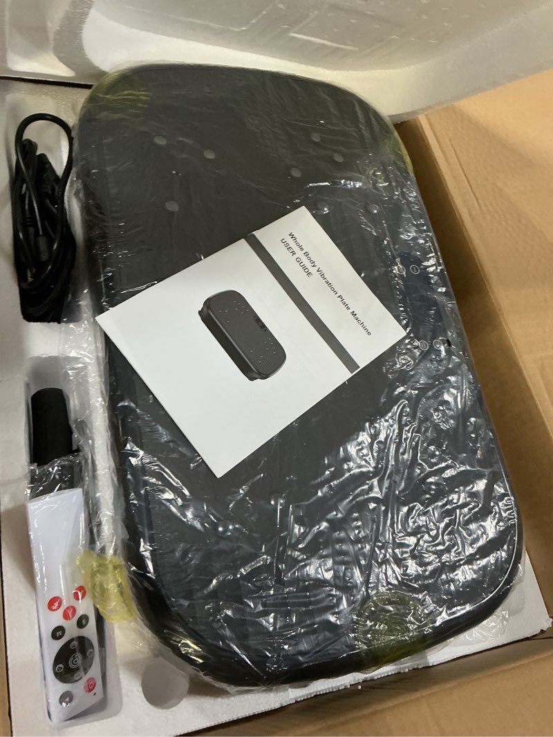 Condition photo showing Good Condition for vibration plate exercise machine, vibration plate for lymphatic drainage 330 lbs capacity whole body vibration platform machines helps weight loss shaping toning wellness black