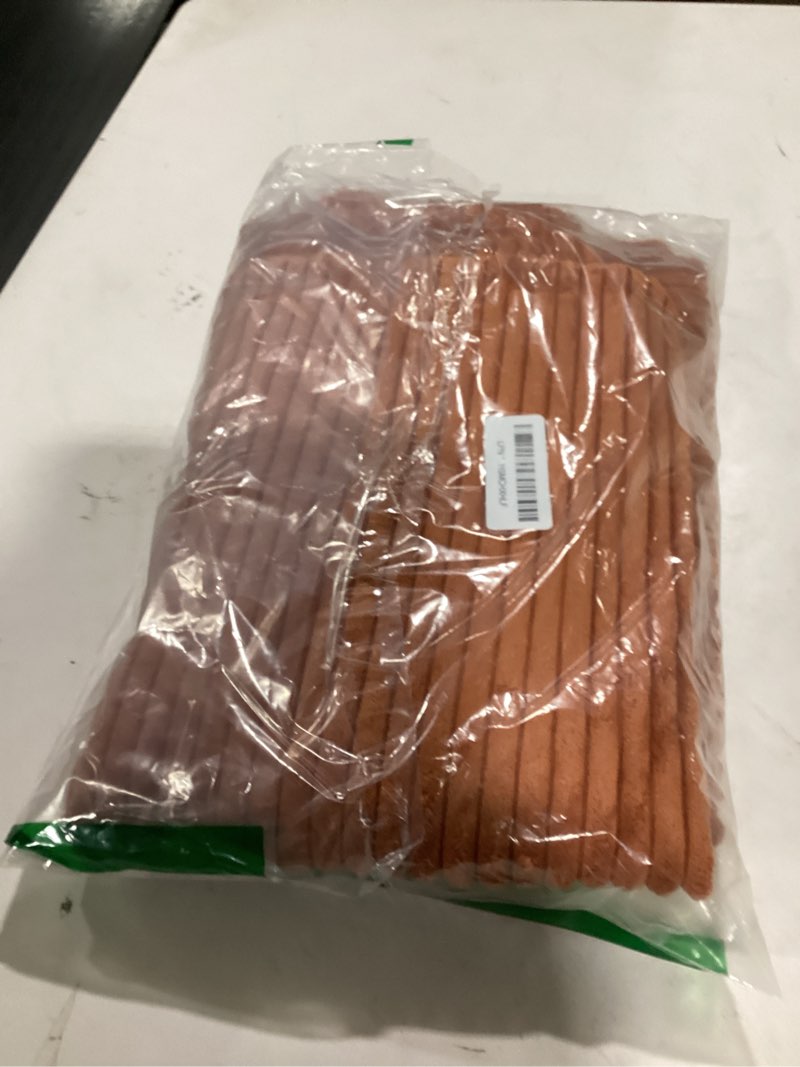 decoruhome fall corduroy rust throw pillow covers 24x24 set of 2 decorative soft boho farmhouse euro